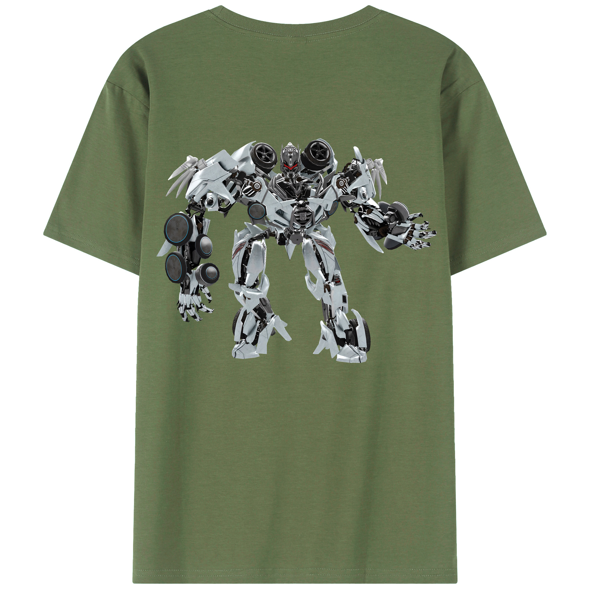 （画像用） Transformers トランスフォーマー 綿100％ メンズ半袖Tシャツ（バックプリント） 通気性